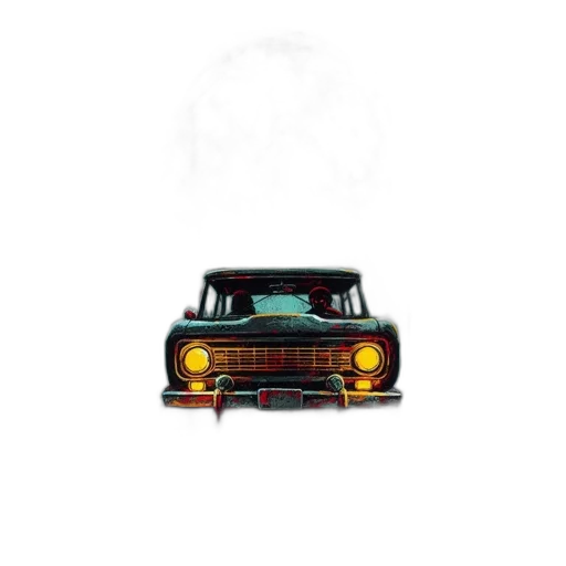 car, concept art, pixel art, photorealistic transparent PNG cut-out