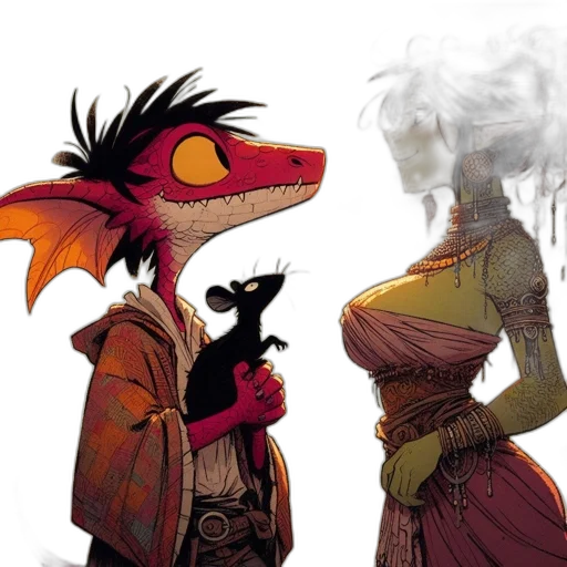 dragon, mask, concept art, comic book art transparent PNG cut-out