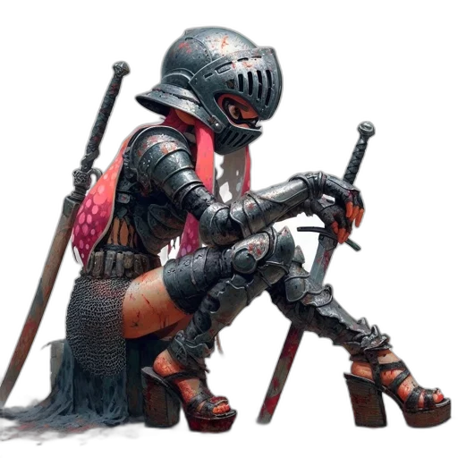 sword, weapon, dragon, robot transparent PNG cut-out