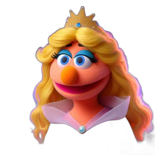 crown, dress, face, animal transparent PNG cut-out