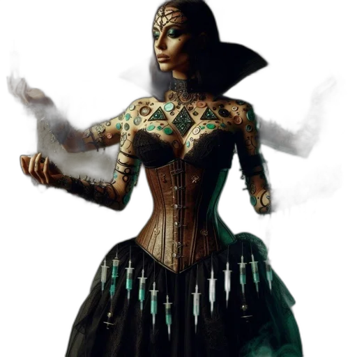 jewelry, dress, staff, concept art transparent PNG cut-out