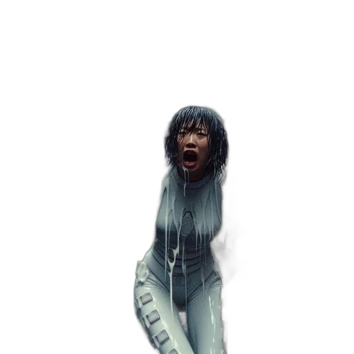 creature, dress, hair, jacket transparent PNG cut-out