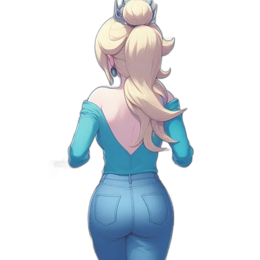 dress, jacket, staff, hair transparent PNG cut-out