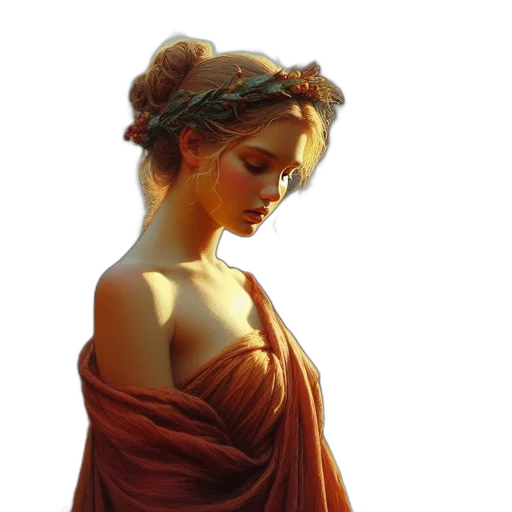dress, crown, jewelry, face transparent PNG cut-out