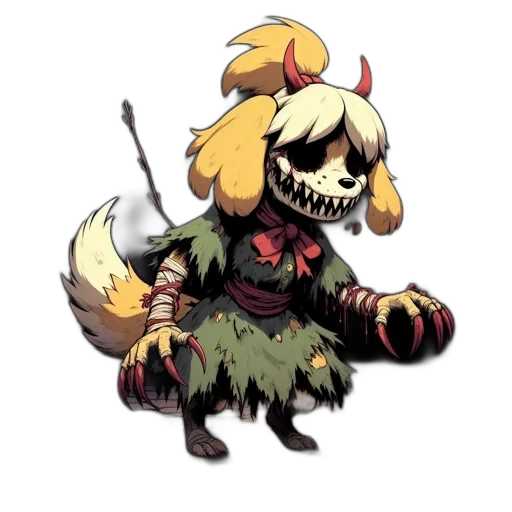 staff, weapon, mask, creature transparent PNG cut-out