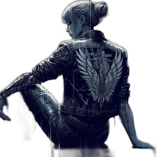 jacket, robot, creature, mask transparent PNG cut-out