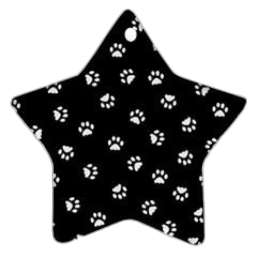 black, star-shaped, ornament, white transparent PNG cut-out