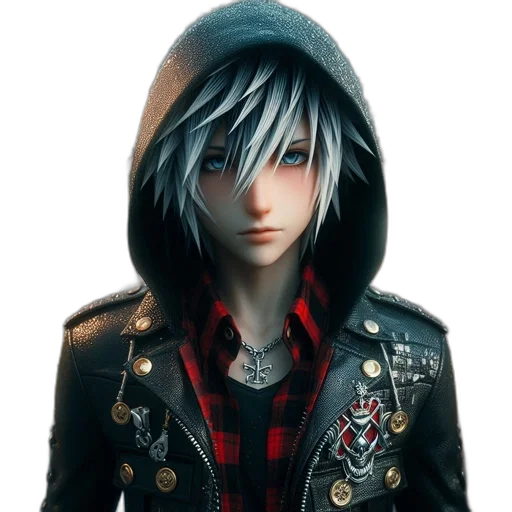 jacket, face, concept art, fantasy art transparent PNG cut-out