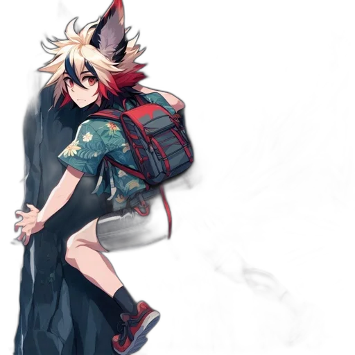 jacket, dress, staff, animal transparent PNG cut-out