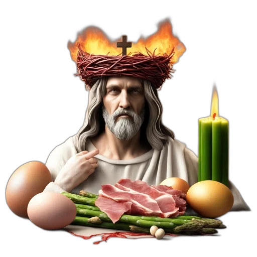 food, hat, photorealistic, pixel art transparent PNG cut-out