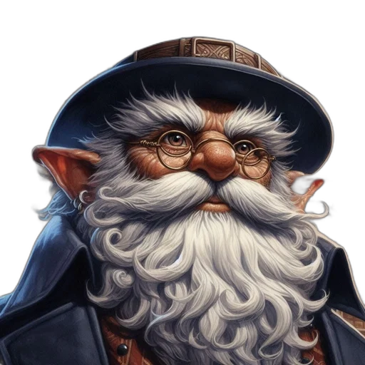 face, hat, staff, fantasy art transparent PNG cut-out