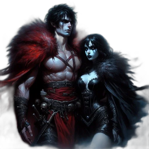 fantasy art, concept art, comic book art, photorealistic transparent PNG cut-out