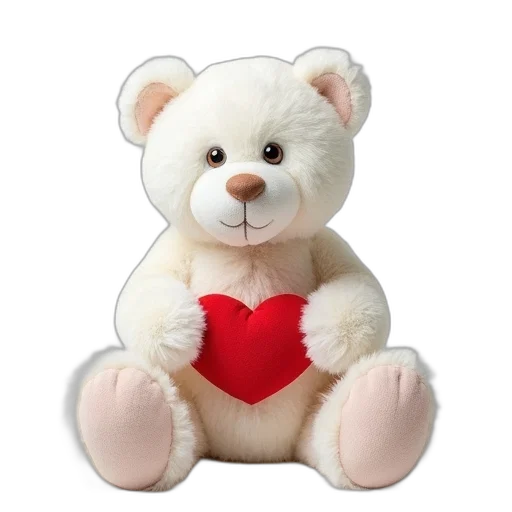 3d render, photorealistic, white, teddy transparent PNG cut-out