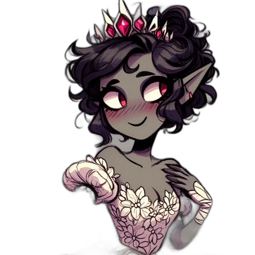 crown, dress, jewelry, creature transparent PNG cut-out