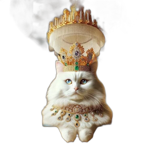 crown, hat, animal, staff transparent PNG cut-out