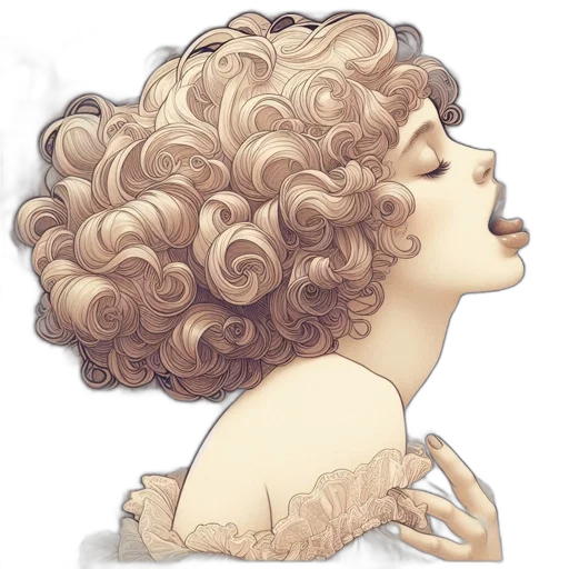 hair, crown, face, concept art transparent PNG cut-out