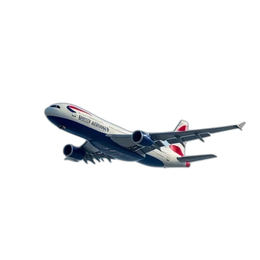 3d render, photorealistic, british, airways transparent PNG cut-out