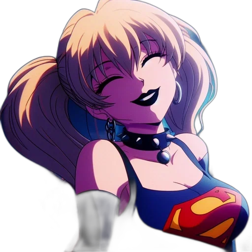staff, anime, cartoon, vaporwave transparent PNG cut-out