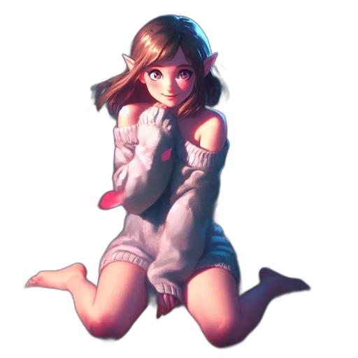 dress, jacket, face, staff transparent PNG cut-out