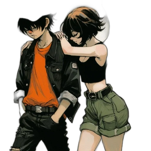 jacket, comic book art, concept art, anime transparent PNG cut-out