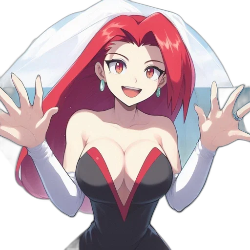 dress, umbrella, crown, anime transparent PNG cut-out