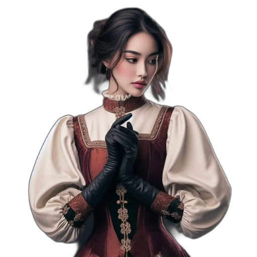 jacket, dress, staff, face transparent PNG cut-out