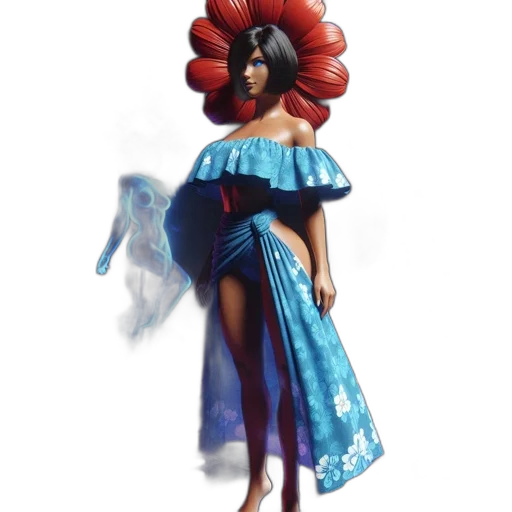 dress, umbrella, flower, crown transparent PNG cut-out