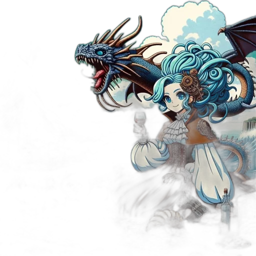 dragon, fantasy art, concept art, pixel art transparent PNG cut-out