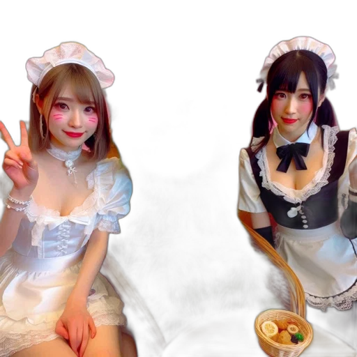 3d render, anime, photorealistic, two transparent PNG cut-out