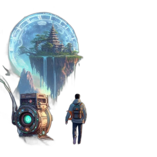 robot, jacket, concept art, fantasy art transparent PNG cut-out