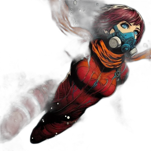 mask, comic book art, concept art, fantasy art transparent PNG cut-out