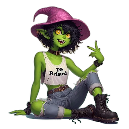 creature, hat, staff, mask transparent PNG cut-out