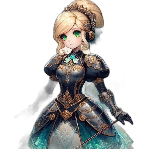 dress, crown, staff, weapon transparent PNG cut-out