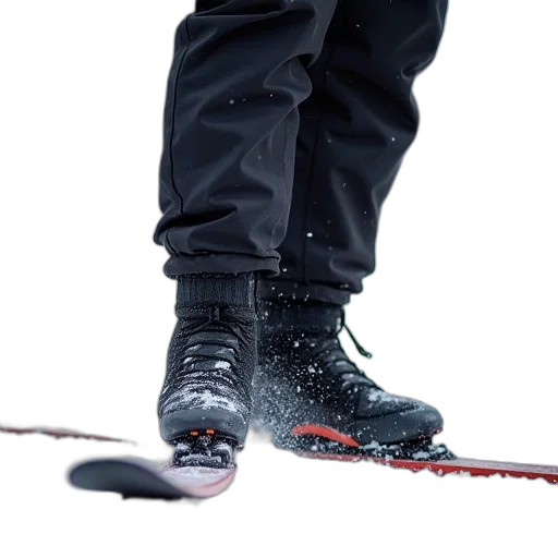 shoes, photorealistic, pair, skiing transparent PNG cut-out