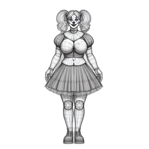dress, robot, creature, staff transparent PNG cut-out
