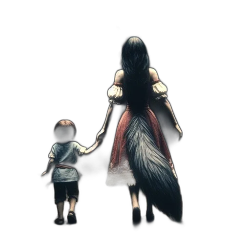 creature, dress, dragon, sword transparent PNG cut-out