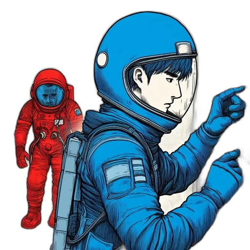 jacket, robot, concept art, comic book art transparent PNG cut-out