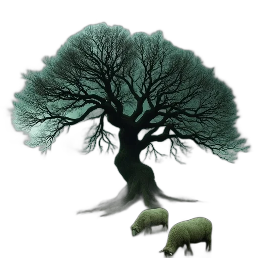 tree, animal, creature, 3d render transparent PNG cut-out
