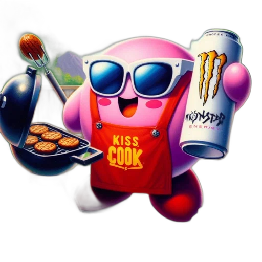 robot, food, vaporwave, 3d render transparent PNG cut-out