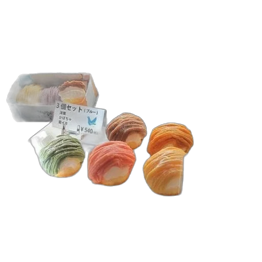 food, jewelry, 3d render, pastel transparent PNG cut-out