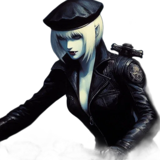 hat, jacket, staff, face transparent PNG cut-out