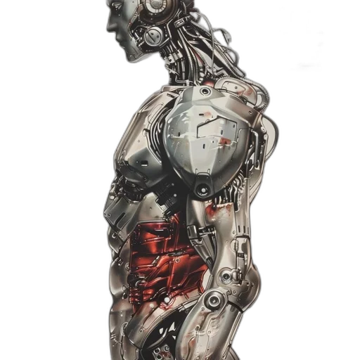 robot, dress, concept art, cyberpunk transparent PNG cut-out