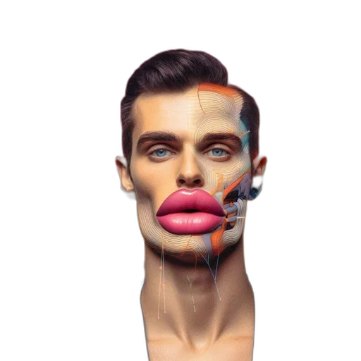face, mask, robot, creature transparent PNG cut-out