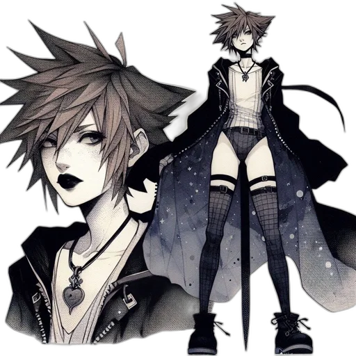 jacket, staff, concept art, fantasy art transparent PNG cut-out