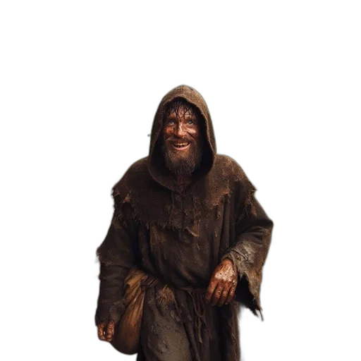 staff, creature, face, jacket transparent PNG cut-out