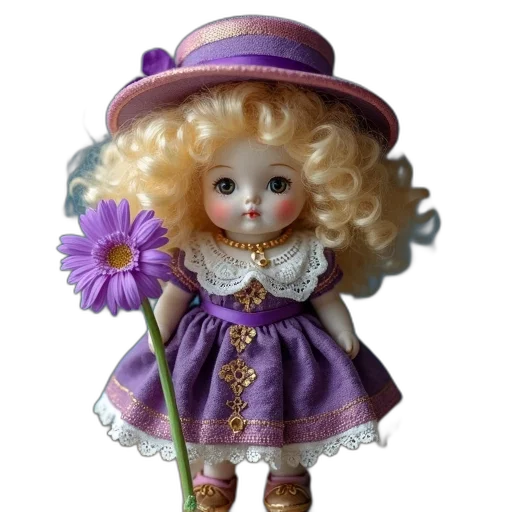flower, dress, jewelry, staff transparent PNG cut-out