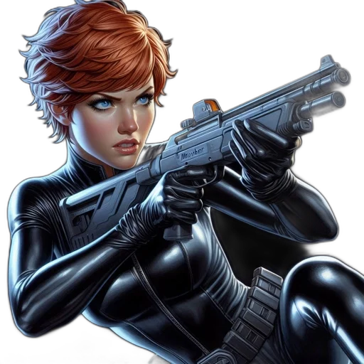 weapon, comic book art, concept art, cyberpunk transparent PNG cut-out