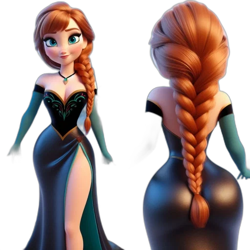 dress, 3d render, concept art, cartoon transparent PNG cut-out