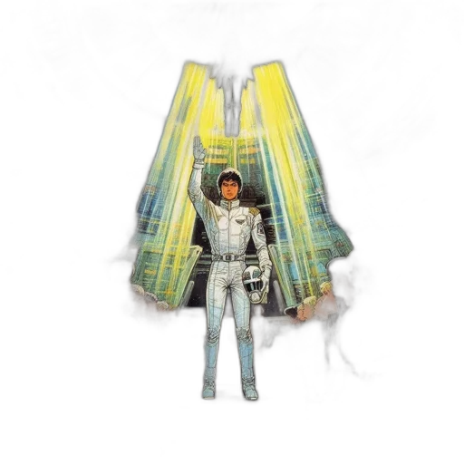 jacket, robot, concept art, 3d render transparent PNG cut-out