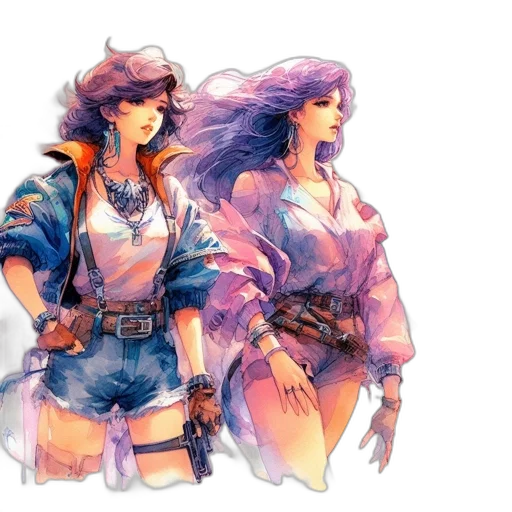 concept art, watercolor, fantasy art, pixel art transparent PNG cut-out